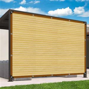 Ouckkhey Rete ombreggiante con fori, 1 x 2 m, adatta per serre, gazebo, giardini, serre, polli, esterni, beige
