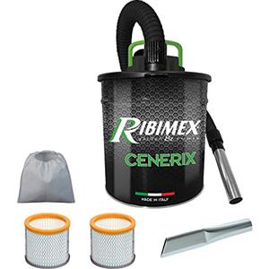 RIBITECH ASPIRACENERE ELETTRICO CENERIX 800 W - 18 L con doppio filtro e lancia piatta