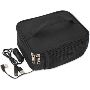 Joygoodta Scaldavivande portatile, borsa per il pranzo riscaldata a 12 V, porta pranzo con ricarica USB, mini forno a microonde, scaldavivande Oxford per auto, camion, viaggi, campeggio, ufficio, uso domestico