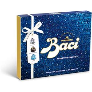 MENDOSA Perugina Baci, Assortito Classico, Scatola Regalo di Cioccolatini Ripieni, 250g