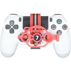 Generico Controller Mini volante controller di gioco per PS4, 3D stampa ruota ausiliaria controller gioco Joystick simulatore Gamepad giochi da corsa (Grigio)
