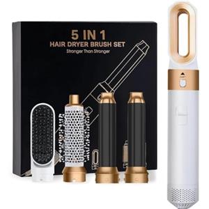 Generico Multistyler 5 in 1, 1000W Spazzola Asciugacapelli Multifunzione, Spazzola Asciugacapelli Rotante Lisciante for Capelli, Air Styler Set for Capelli Ricci, Lisciante, Asciugare