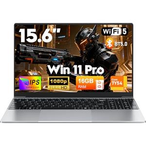 FUNYET Computer Portatile Laptop, 2026 Laptop Offerta da 15,6 Pollici, 16 GB di RAM, SSD da 512 GB, Core i5-7Y54 PC Portatile, IPS FHD 1920 x 1080 Notebook,5000 mAh, slot per scheda TF,Type-C
