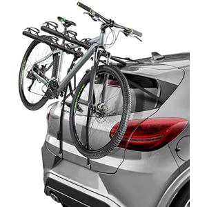 BBROS Portabici Posteriore per Auto | 3 Biciclette | 45kg | 6 Bloccaggi | Sistema Antidistacco | Universale | Omologato