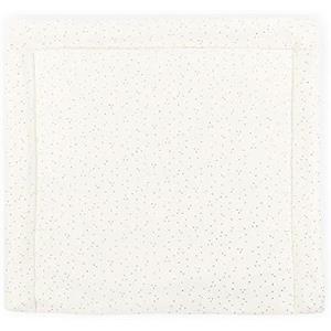 KraftKids MGE112-60 - Materassino per fasciatoio in mussola a pois dorati su bianco, 60 x 70 cm (larghezza x profondità), 630 g