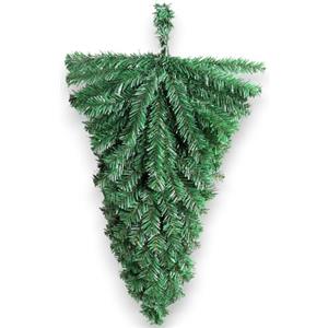 Generico Aurora Store Alberello Inverso Ghirlanda a parete Natalizia Capovolta Cornicione Verticale Folta a goccia VERDE Fuori Porta Natale 90 cm 100 Rami in PVC aghi di pino Decorazione Festone rovesciato