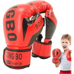 Mimoqk Guantoni da boxe per bambini, per allenamento, morbidi e traspiranti, per bambini, comodi guanti da combattimento per boxe, kickboxing, muay thai, regolabili per giovani atleti