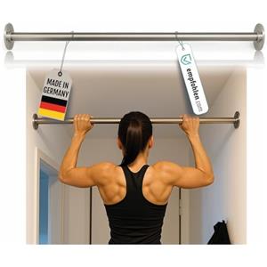 Active Peak® Sbarra per trazioni in acciaio inox da parete - su misura fino a 150 cm - con kit di fissaggio - ideale per casa, ufficio, palestra domestica
