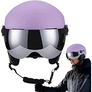 Generic Casco da sci da donna | Antiurto e termico con maschera | Casco da sci invernale con maschera, per uomini, giovani, adulti, sciatori, snowboarder,