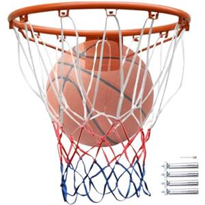 Generic cerchio da basket in acciaio, cerchio da basket all'aperto,Anello da basket appeso per esterni | Stabile canestro ispessito canestro da basket resistente all'usura per cortile