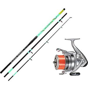 agc Kit Surfcasting Colmic Canna Altura 4,20 m 100-200 Gr + Mulinello Trabucco Oceanic 8000