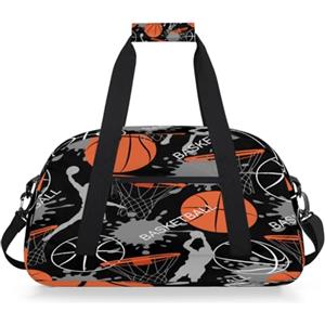 Pardick Borsone Personalizzato Bambini Sport Uomo Basket, Tema Pallacanestro Piccolo Sport Palestra Bag Borsa da Viaggio per Ragazzi, Personalizzato Bambini Ragazzi Regali, Sport