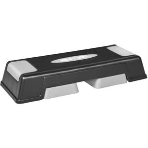 GORILLA SPORTS® Step Fitness - Regolabile su 3 Altezze, Antiscivolo, Salvaspazio, Stabile, Plastica, Carico: 200 kg - Home Gym, Pedana per Palestra Casa, Attrezzi Palestra Casa Glutei e Gambe
