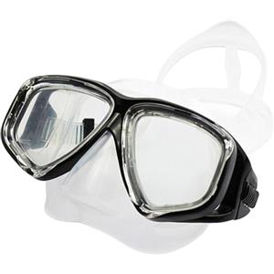 WOWDECOR Maschera subacquea per adulti e bambini con miopia miopia, maschera da snorkeling, occhiali da immersione, diottrina, correzione diottria, nero (-2,5)