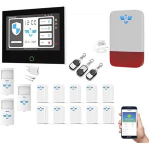 ITALIAN ALARM - Allarme Casa Senza Fili 7 Super Touch Screen, Antifurto WiFi GSM con APP, Sistema Allarme Wireless Completo con Sirena da Esterno. Già configurato, Video Tutorial e Assistenza Italia