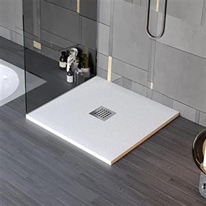 OLIMPO DOCCE Piatto doccia 70x90 Bianco in marmoresina foro centrale Chic