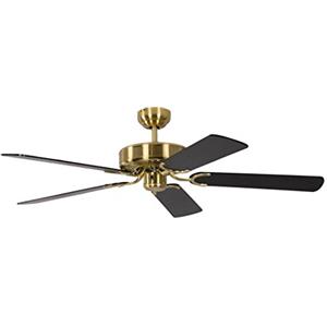Pepeo Gmbh Ventilatore da Soffitto Potkuri, Ottone Satinato / Nero, 132 Cm