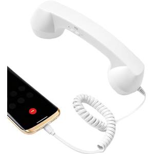 Generico Telefonico Retrò - Via Cavo Vintage | Telefonico Con Connessione Di Tipo C | Per Chiamate Con Microfono Con Riduzione Del Rumore Per Smartphone, Scrivania Da
