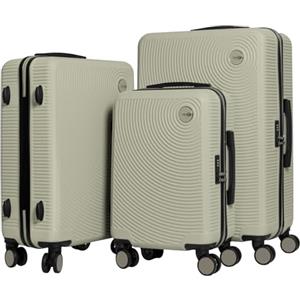 CABIN GO 5513 - Set di 3 valigie - bagaglio a mano da 55 cm, valigia media da 65 cm, valigia grande da 76 cm, in ABS rigido.