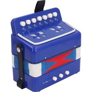 Acouto Fisarmonica con Pulsanti per L'apprendimento dei Bambini, Controllo a 7 Pulsanti, Facile da Imparare e Suonare, Progettata per lo Sviluppo Musicale, Adatta a Bambini Dai 3 Anni