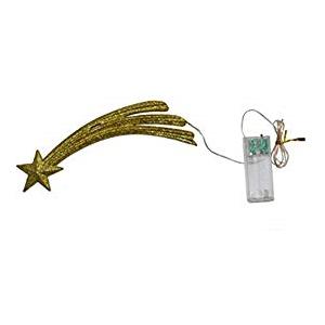 LIBERAONLINE STELLA COMETA 19 CM CON LUCI FISSA O INTERMITTENTE DECORAZIONE PRESEPE ALBERO DI NATALE IDEA REGALO