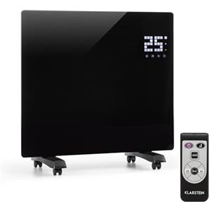Klarstein Stufa Elettrica Basso Consumo, Stufa Elettrica 1000W, Termoconvettore con Rotelle, Termosifone Elettrico Portatile, Termoconvettore a Parete con Termostato, Stufetta per Casa