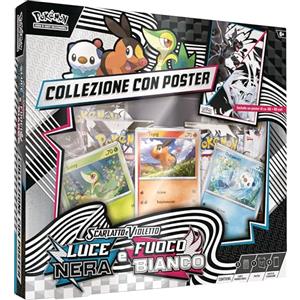 Pokémon Collezione con Poster Unima - Tre Carte Olografiche e Quattro Buste di Espansione