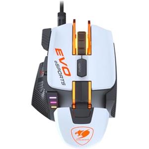 COUGAR Gaming | Mouse GAMING | 700M EVO WHITE E-SPORT - Ergonomico - Sensore ottico Pixart PMW3389 - Poggiapiedi regolabile - Struttura in alluminio - Peso regolabile