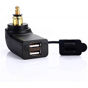 JENOR Caricabatteria impermeabile Dual USB Adattatore di alimentazione LED voltmetro DIN presa compatibile per BMW Triumph Hella Moto