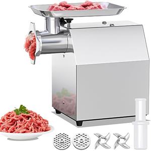 LEEVOT Electric Meat Grinder, Heavy Duty Meat Mincer Machine By LEEVOT - 50KG/H 450W Max - Stainless Steel Food Grinder w/ 2 Cutting Blades and Grinding Plates, 1 ABS Pusher (LTG12)