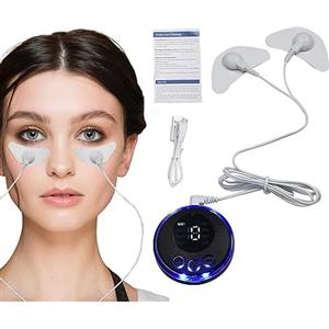 Pacienjo Massaggiatore facciale rassodante, Con Patch Pads Ems Face Massaggio 8 Modalità, Strumento di sollevamento viso massaggiatore viso microcorrente, 19 livelli di intensità per il dimagrimento del