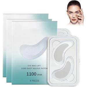 Generisch Microneedling Eye Patches,Hyaluron Microneedling Eye Pad contro occhiaie e borse lacrime, Micro Needling Patch per ridurre le rughe degli occhi e le linee sottili, la cura degli occhi (12 patch)