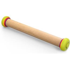Joseph Joseph PrecisionPin - Mattarello in Legno di Faggio, Mattarello Regolabile con Precisione, Diversi Spessori, Accessori da Forno per Pizza, Biscotti, Pasta, Stabile e Durevole - Multicolore
