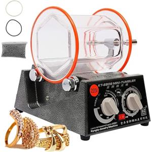 Fetcoi Lucidatrice per gioielli, 3 kg, lucidatrice per gioielli, lucidatrice per gioielli Finisher Rotary Jewelry Drum Tumbler