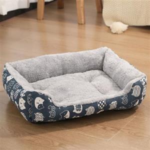 Hixingo Cuccia Cane e Gatto Interno di Peluche, Lettino Cuscino per Cani e Gatti Morbido Lavabile per Grande Medio Piccolo Animali (Gatto blu,XXL(80x60cm))