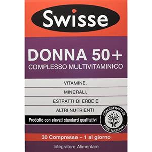 Swisse Multivitaminico Donna 50+, Integratore Alimentare Multi-nutriente per Integrare l'Alimentazione delle Donne over 50, 30 Compresse