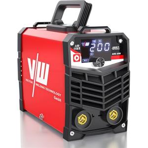 VECTOR WELDING 200A Saldatrice a Elettrodi, ARC/MMA Inverter Saldatrice, Saldatrice Portatile con IGBT e Controllo Dell'arco per Principianti e Professionisti, ARC 200 con Hot Start-VECTOR WELDING