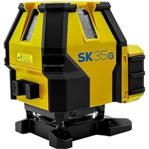 FERRI GROUP Tracciatore Laser SK35-Green Spektra, Made in Italy - Livella Laser Verde Autolivellante da Interni con Treppiede, Precisione Professionale per Allineamento, Livellamento, squadro e piombo