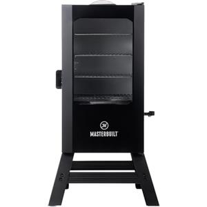Masterbuilt® Affumicatore elettrico digitale verticale per barbecue da 76,2 cm con kit gambe, caricatore laterale per trucioli di legno e superficie di cottura di 4581 cm quadrati, nero, modello