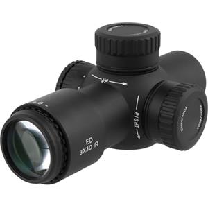 FOCUHUNTER 3x30 Cannocchiale prismatico 1200G Antiurto IP67 Impermeabile Rosso 6 livelli Mil Dot Verde Multistrato Lunghezza 12 cm Compatto Ottica corta Cannocchiale monoculare