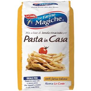 Lo Conte Le Farine Magiche Farina Pasta in Casa, Farina di Grano tenero, ideale per la produzione di Pasta, Confezione da 1 kg (10 pezzi)