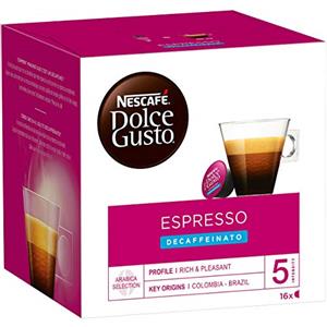 NESCAFÉ DOLCE GUSTO ESPRESSO DECAFFEINATO caffè espresso decaffeinato 16 capsule (16 tazze)