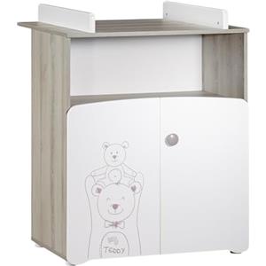 Baby Price Teddy Cassettiera fasciatoio 2 ante + Grande nicchia