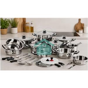 MRcasalinghi Set Pentole 36 Pz. Linea Acciaio Inox 18/10 Induzione Von Stainer