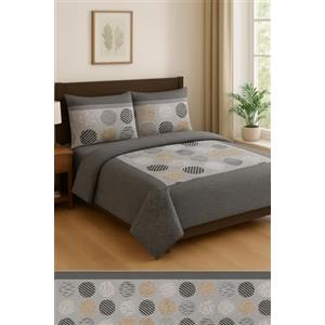 Corredocasa Completo Lenzuola in Flanella Morbida 100% Cotone Naturale Made in Italy Disponibile in Diverse Misure Fantasie e Colori Assortiti, Facile da Lavare (Grigio, Matrimoniale)