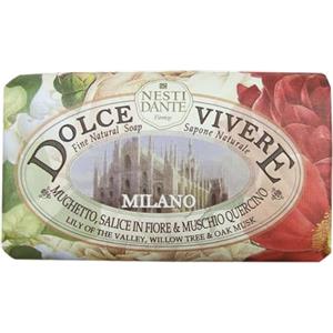Nesti Dante Sapone Vegetale Dolce Vivere Milano - 250g, Fragranza di Mughetto e Salice, Naturale e Biodegradabile