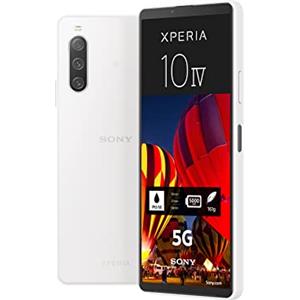 Sony Xperia 10 IV (smartphone 5G, 6 pollici, display OLED, tripla fotocamera, jack audio da 3,5 mm, batteria da 5.000 mAh, doppia SIM ibrida), 24 + 6 mesi di garanzia [Amazon Exklusiv] bianco