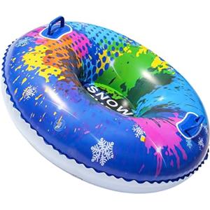 Generico Ciambelle da Neve per Adulti, Slittino Portatile Con Maniglie, Snow Tube Robusto Da 95 Cm Per Adulti E Bambini, Per Bambini Ragazze Ragazzi Famiglie Amici Coppie Slittinata Invernale All'Aperto