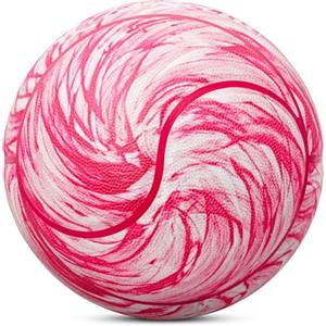 Kuangmi Pallone da basket Yin Yang, design premium stampato, palla da basket per esterni e interni, misura ufficiale 7,29 cm