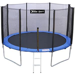 Yelloosport Trampolino Elastico Diametro 305 cm Blu Trampolino Elastico da Giardino Trampolino Elastico Bambino Certificato CE TUV GS Tappeto da Giardino per Bambini e Adulti